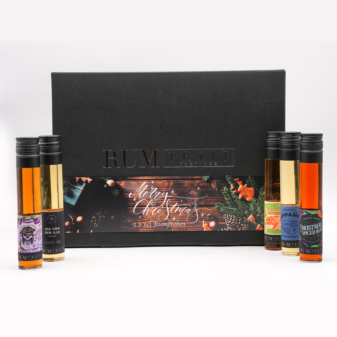 Edles Weihnachts Rum-Set als Geschenk 5 x 5cl Rumproben