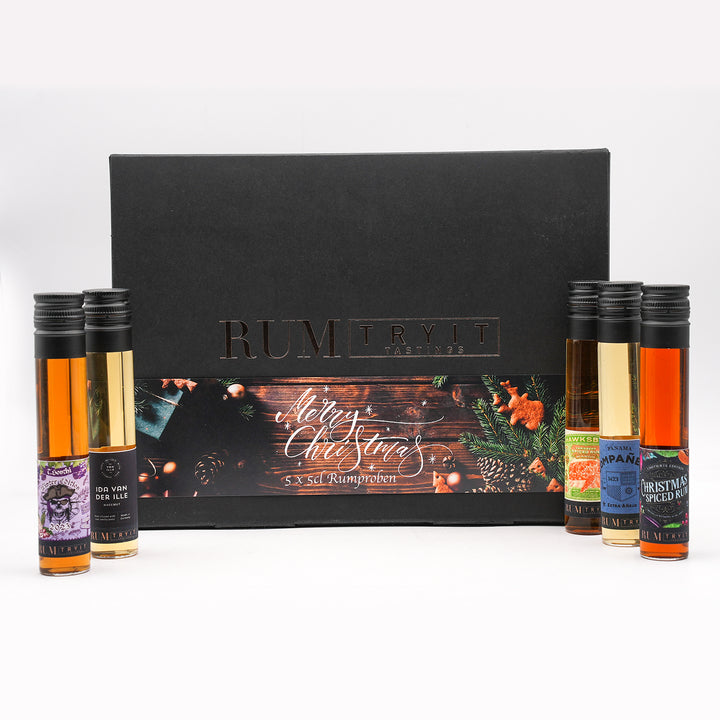 Edles Weihnachts Rum-Set als Geschenk 5 x 5cl Rumproben