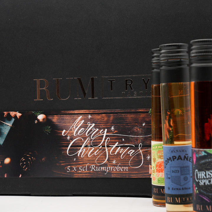 Edles Weihnachts Rum-Set als Geschenk 5 x 5cl Rumproben