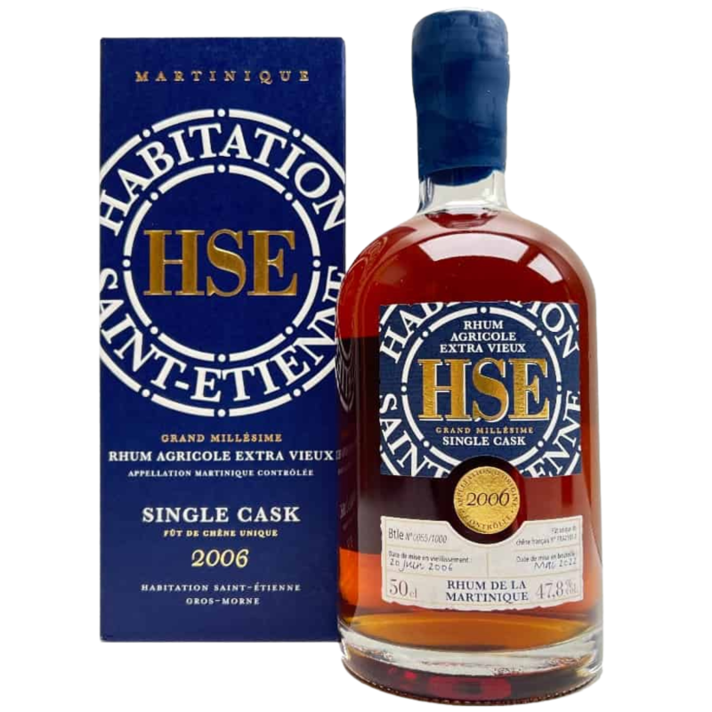 H.S.E. Rhum Agricole Extra Vieux 2006 Single Cask 47,8% 0,5l
