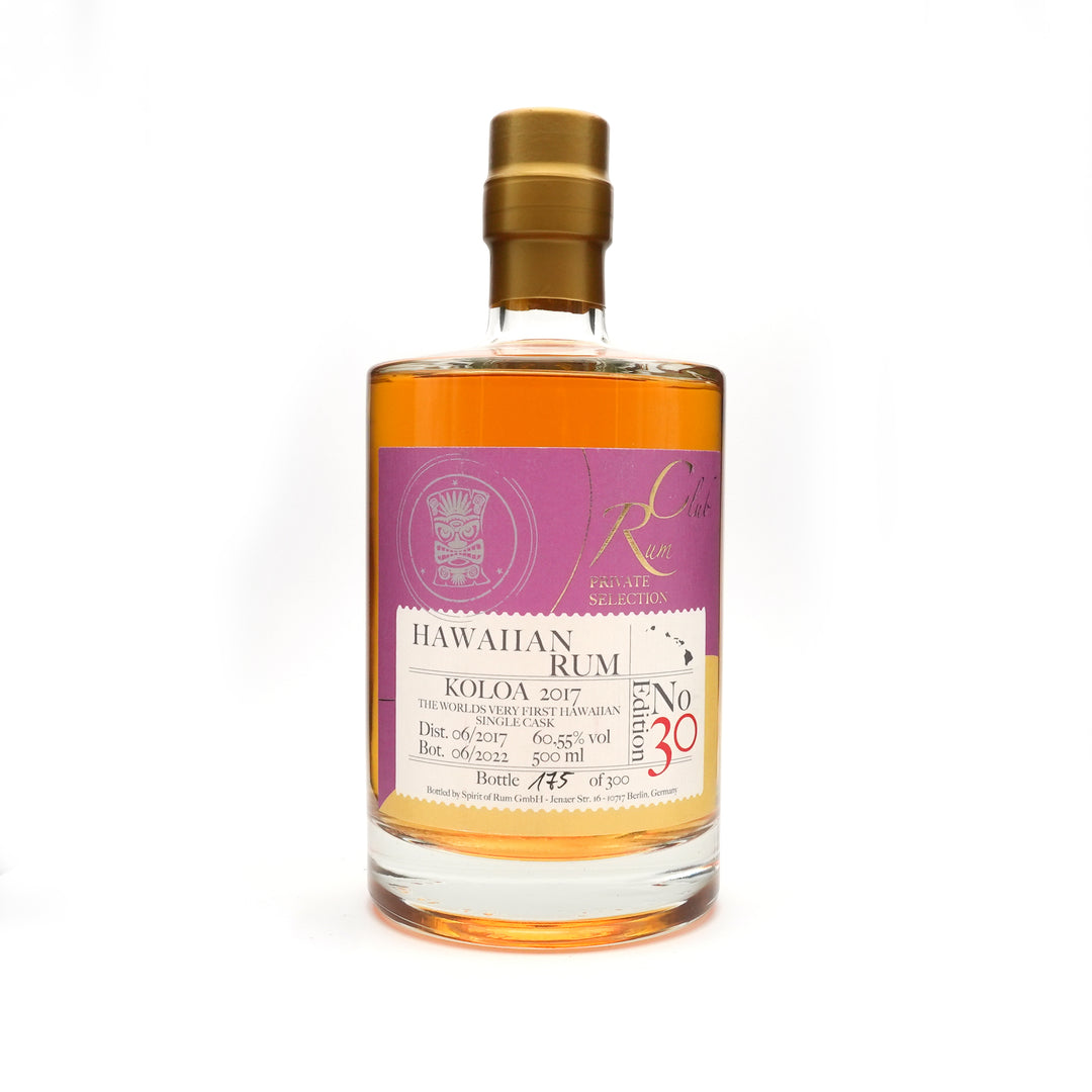 RumClub Private Selection Edition 30 "Kōloa Hawaiian Rum Single Cask 5 Years"