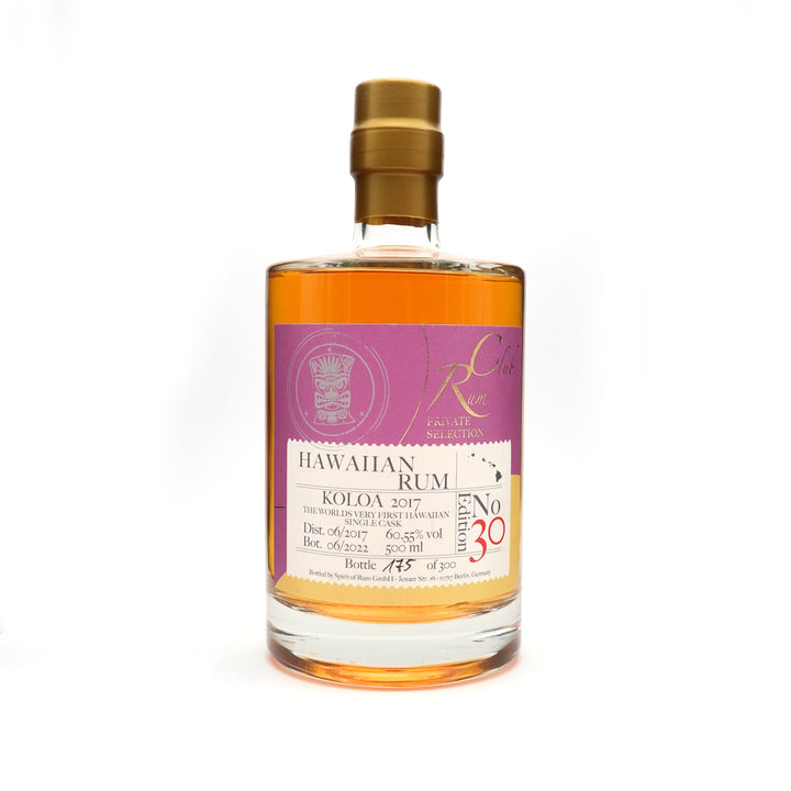 RumClub Private Selection Edition 30 "Kōloa Hawaiian Rum Single Cask 5 Years"
