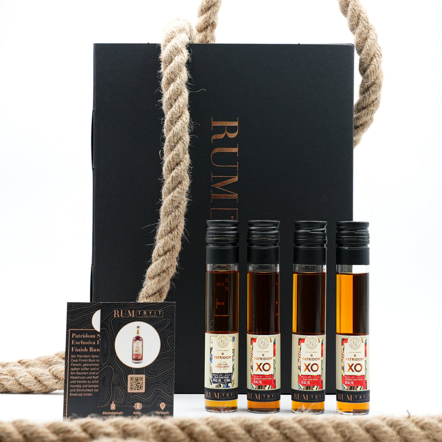 Das Ron Patridom 4x 5cl Tasting-Set - Das Ron Patridom 4x 5cl Tasting-Set - TRY IT! Tastings